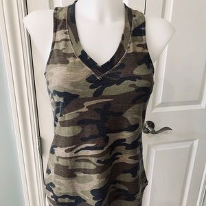 Camo v neck tank in a nice thicker material
